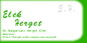 elek herget business card